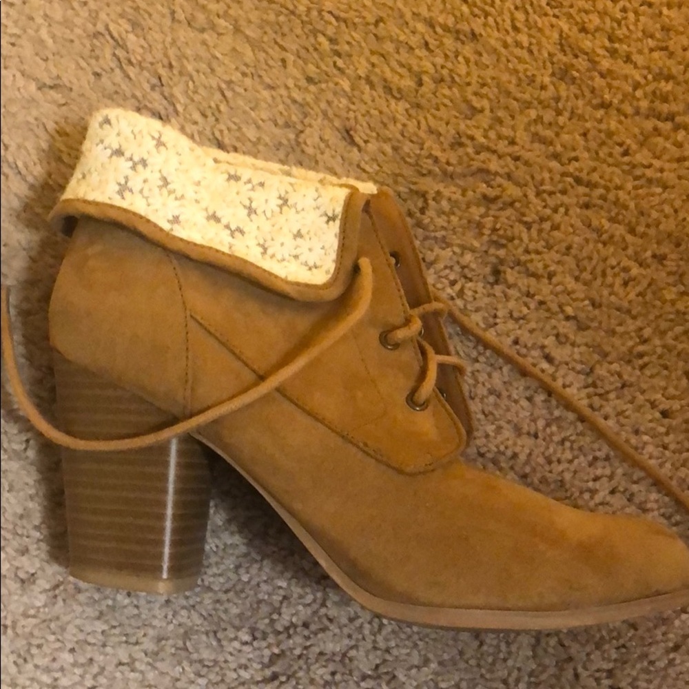 Tan booties